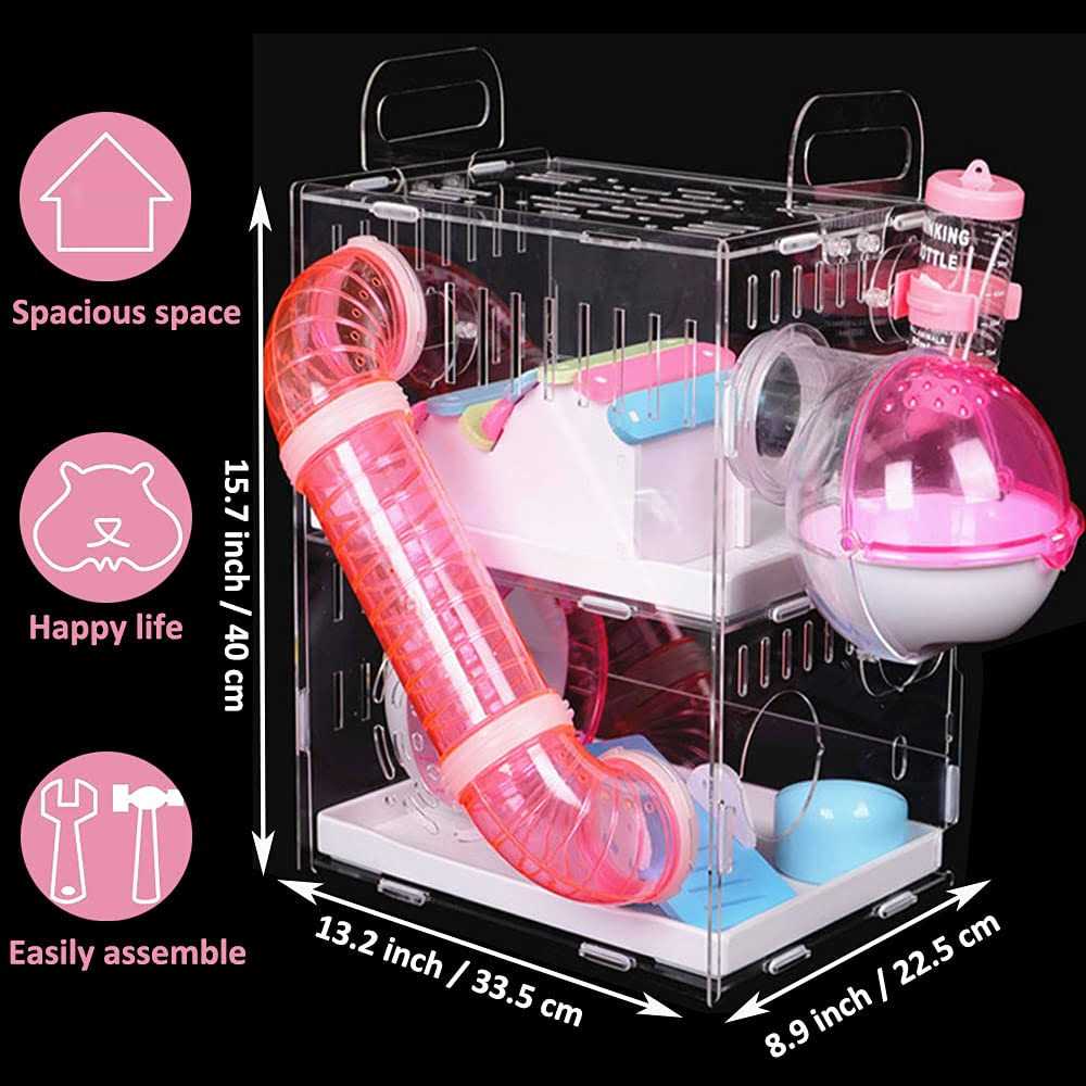 Large Hamster Cage with Crossover Tubes Tunnels K77130