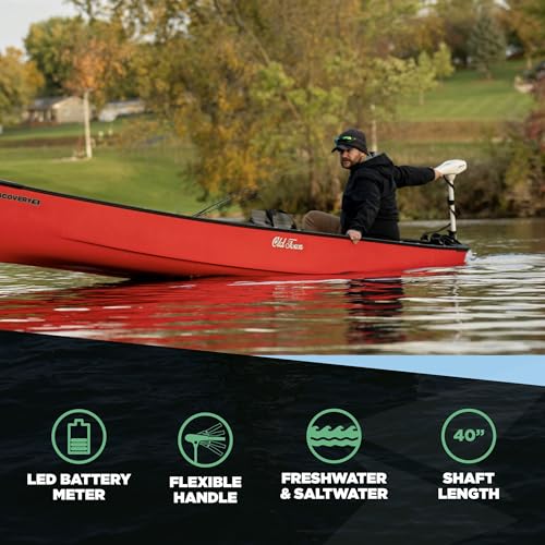 62lb Thrust Transom Mounted Saltwater Electric Trolling Motor with LED Battery Indicator 40" Shaft K558
