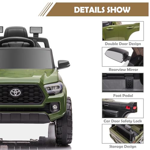 12V Black Kids Ride on Truck with Remote Control Z934