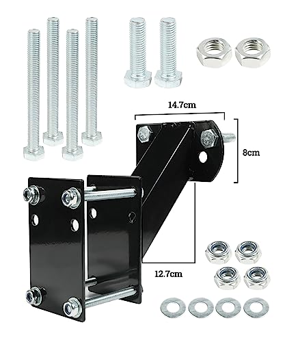 Black Side Mount Spare Tire Carrier for Trailer Tongue F59023