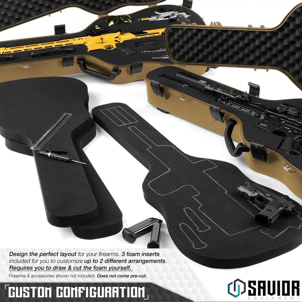 Tactical Lockable Single Rifle Foam Padded Guitar Case O123