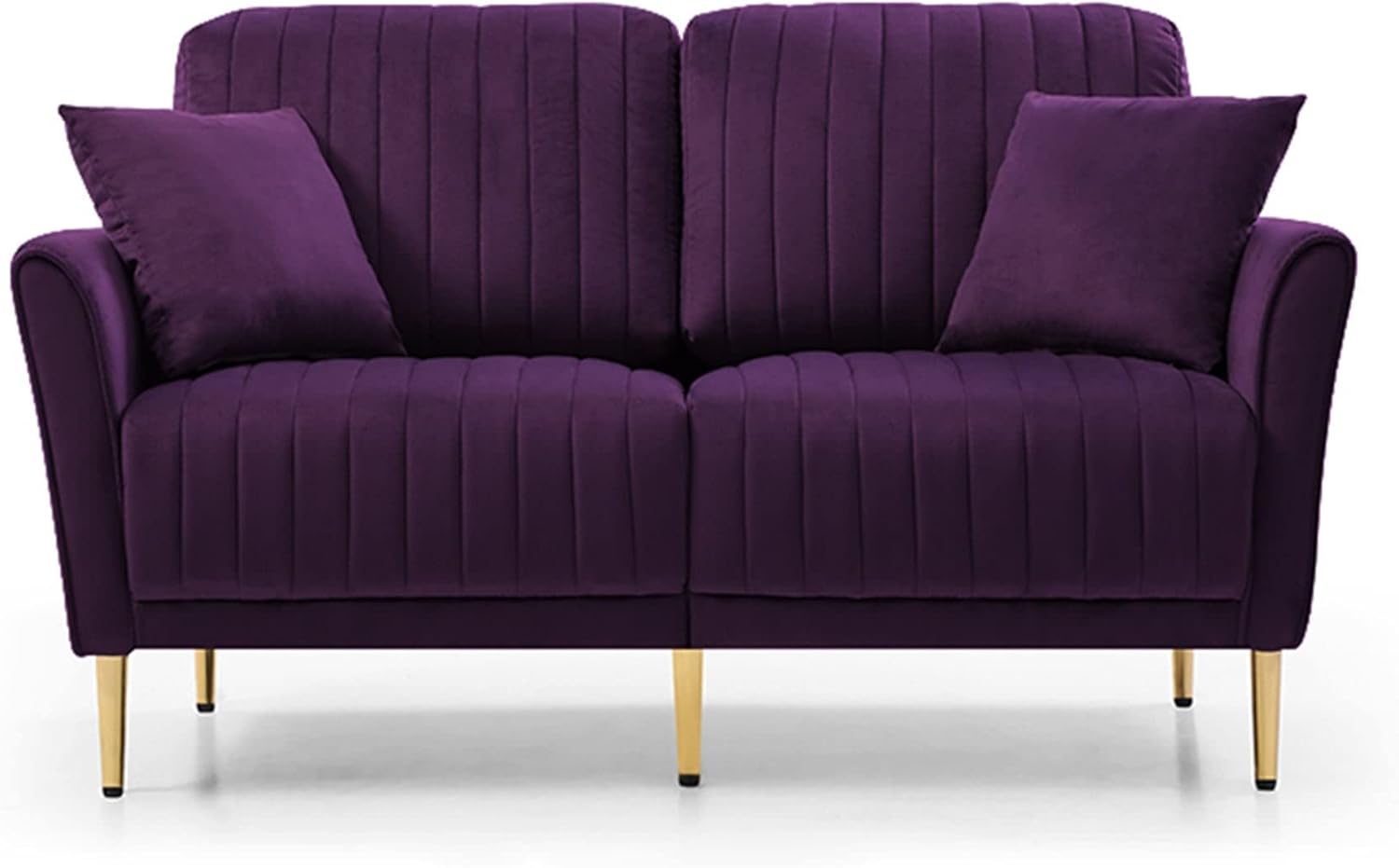 Purple Velvet Sofa and Loveseat Set Y4568