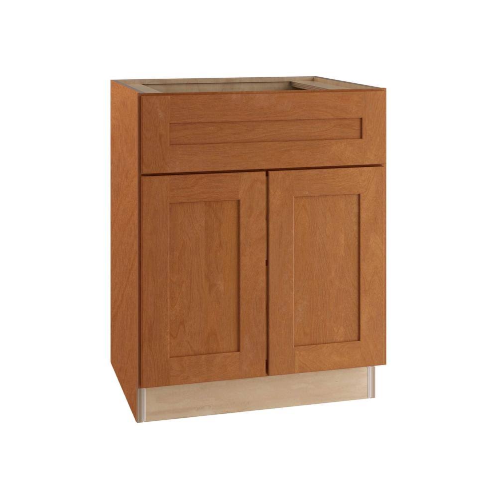 Stained Plywood Shaker Sink Base Kitchen Cabinet with Soft Close Doors O9629