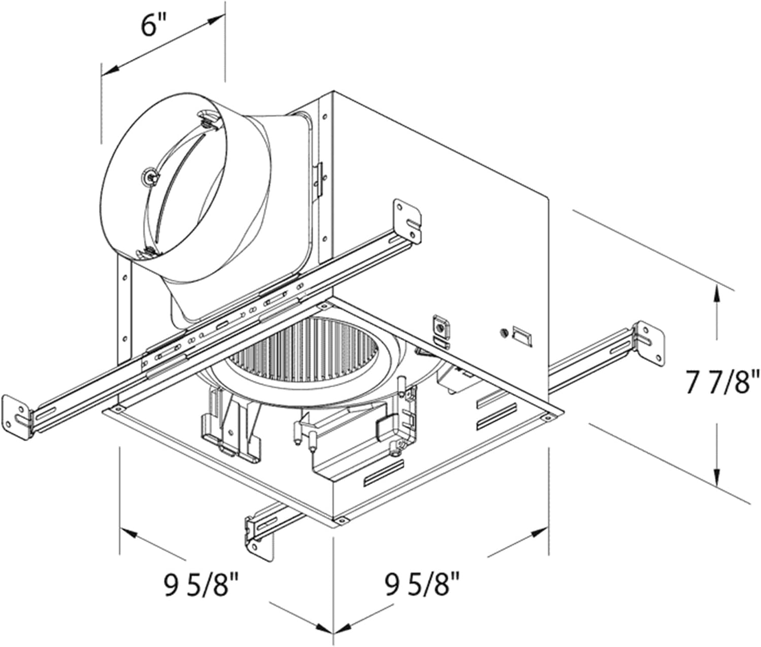 White Exhaust Fan with LED Light, 80/110 CFM C640408
