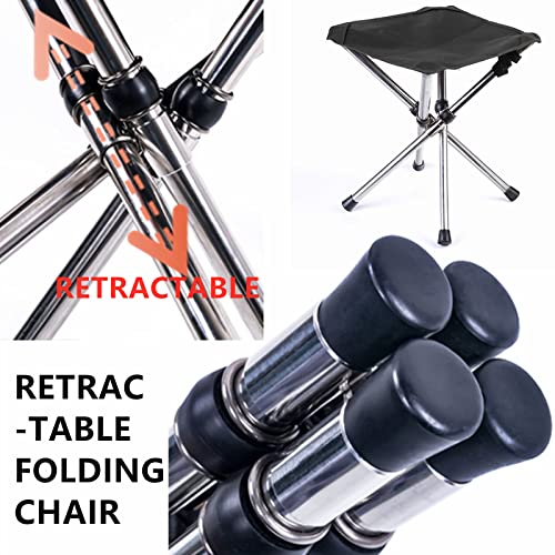 Portable Camping Stool with Side Pocket 12.5in Foldable F93838