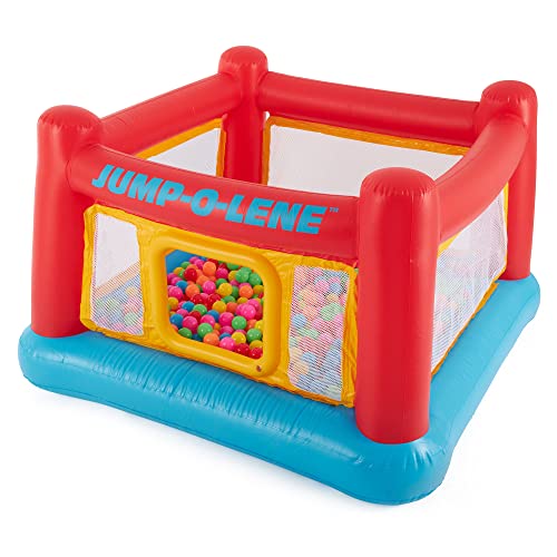 Inflatable Bounce Castle Trampoline with Crawl-Thru Door and Net Q6772