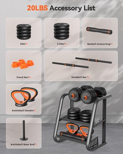 Adjustable Dumbbells Set with Connector K41553