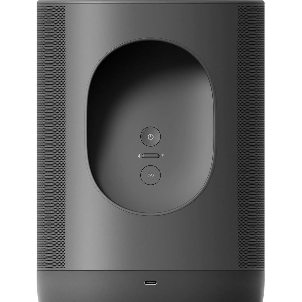 Open Box Black Portable Smart Speaker with Bluetooth and Wi-Fi P4956