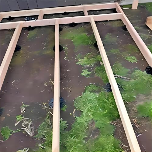 12Pack Adjustable Deck Support Pedestal Foundation Base, Black U68740