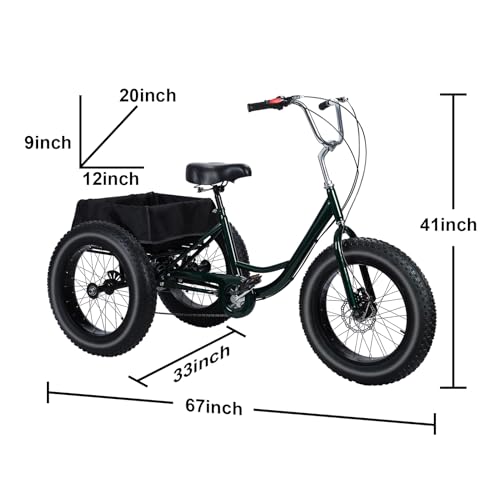 20 Inch 7 Speed Adult Tricycle with Double Disc Brake G990204