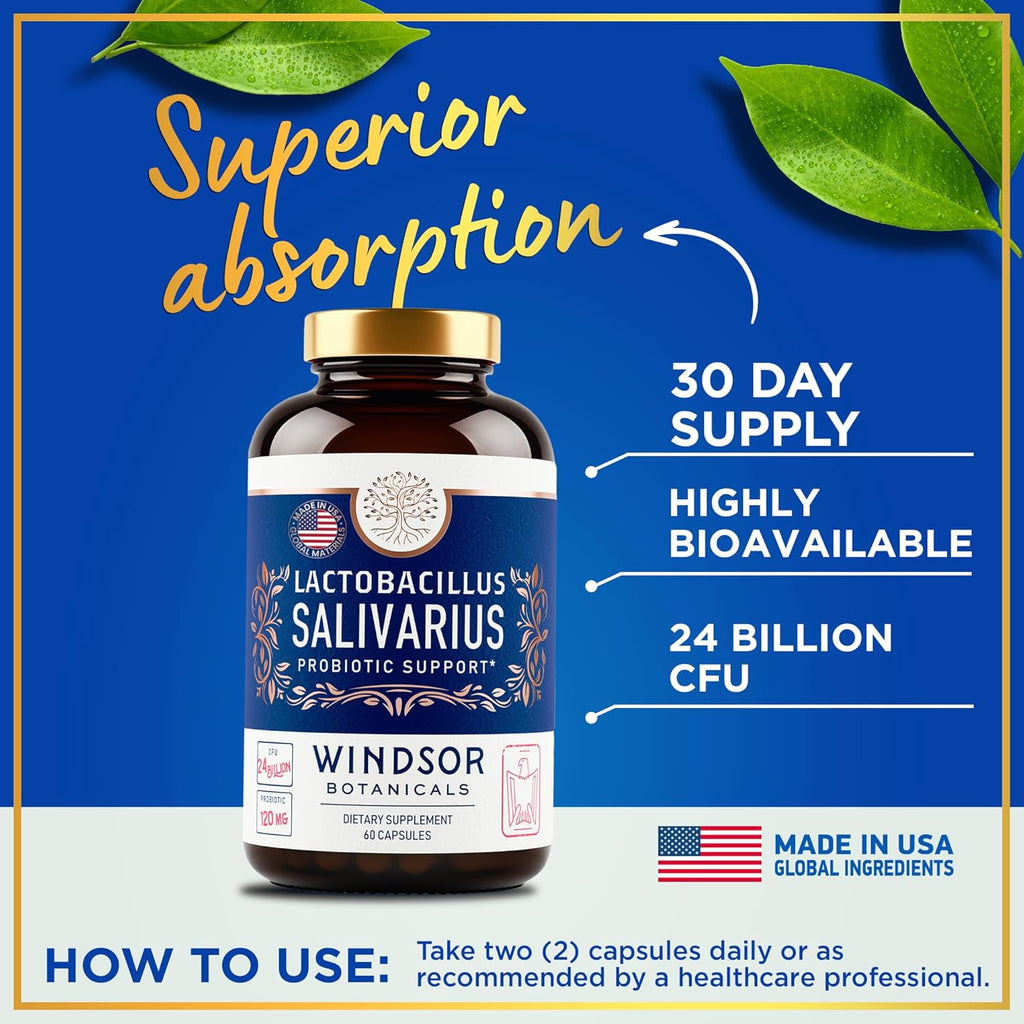 L Salivarius Probiotic Capsules, 24bn CFU, 60 Caps O1834