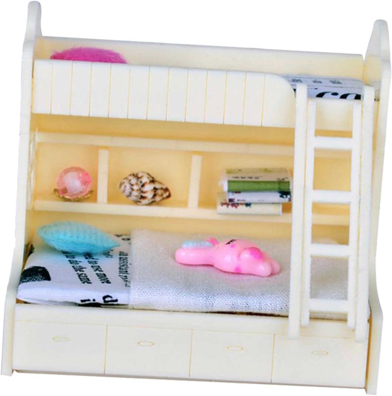 1/12 Scale Miniature Double Bunk Bed Y258445