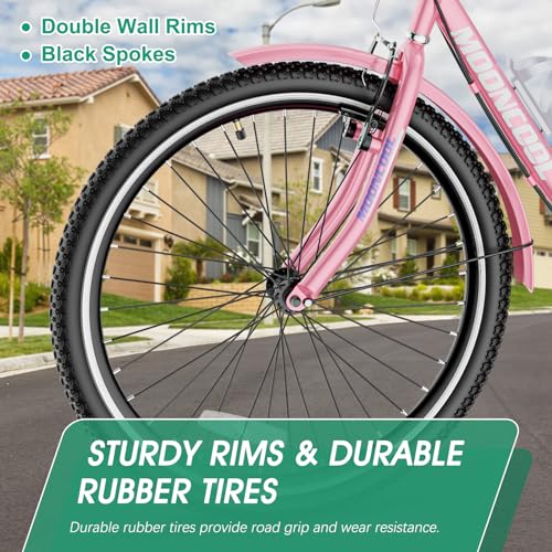 Adult Tricycle 7 Speed 3 Wheel Bike with Cargo Basket Y758336