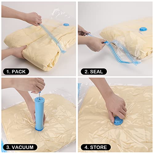 16 Pack Vacuum Storage Bags with Hand Pump Q820