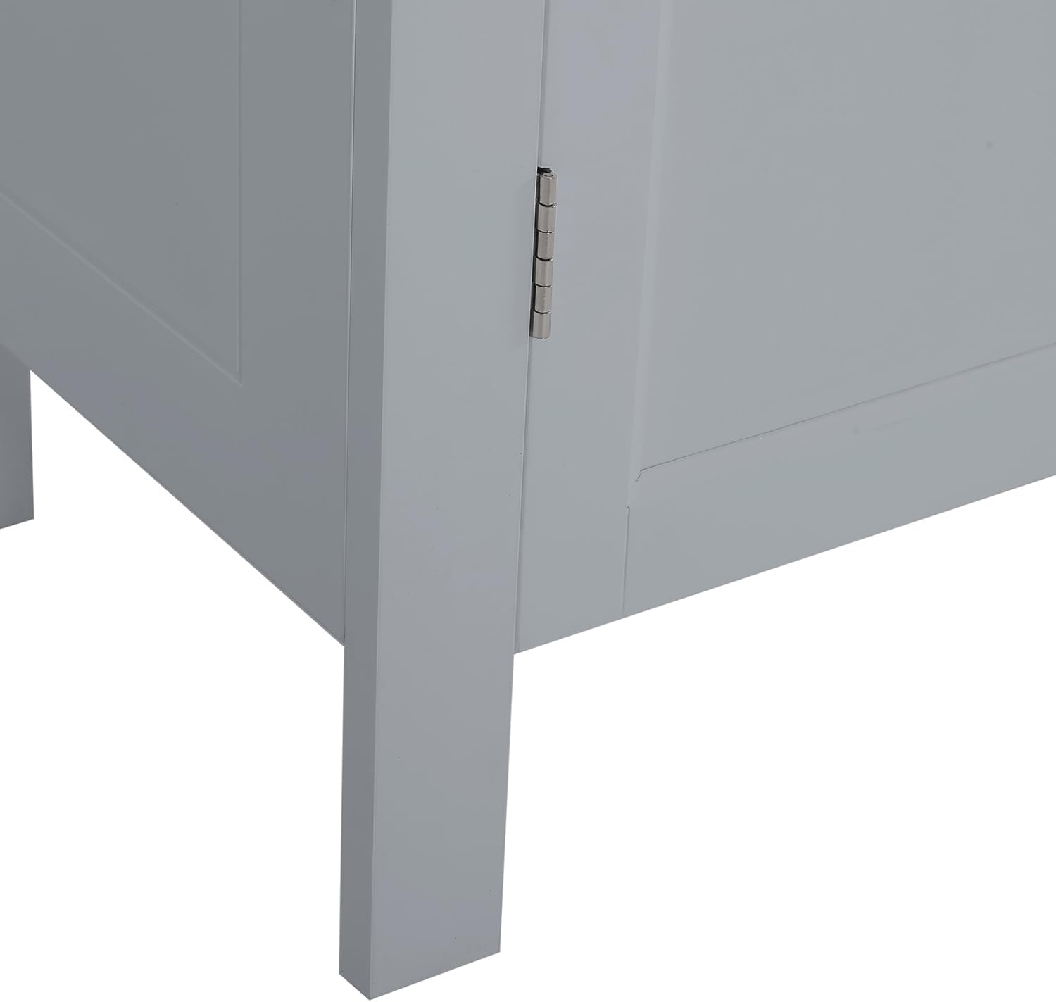 Wooden Bathroom Floor Cabinet with Drawer, Adjustable Shelf, 2-Door Cupboard L43858