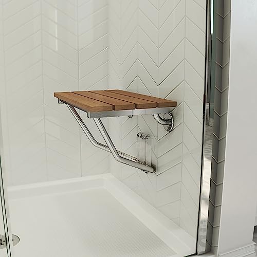 Natural Teak Wood Folding Shower Seat U174