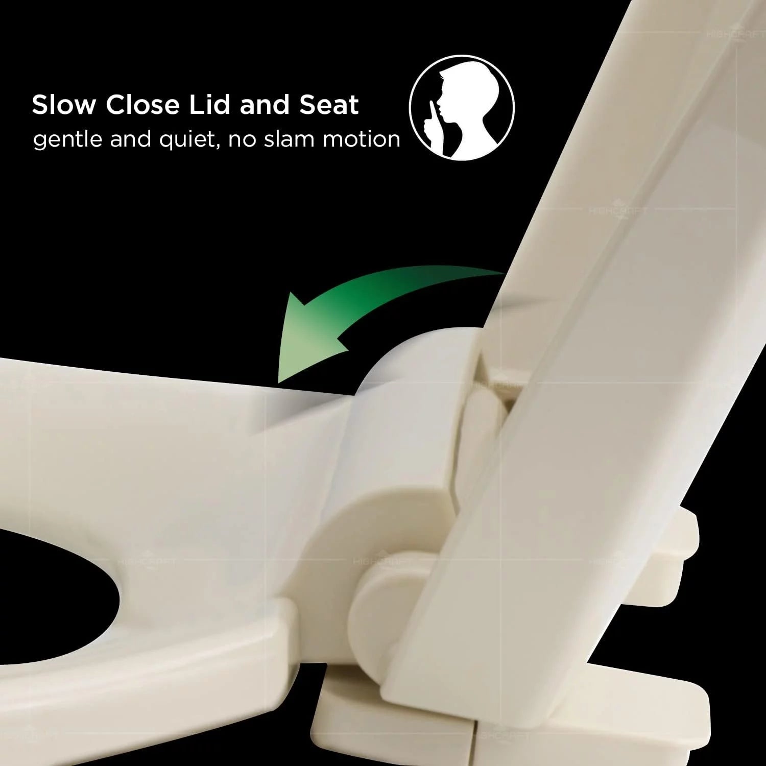 Round Plastic Toilet Seat Slow Close L76447