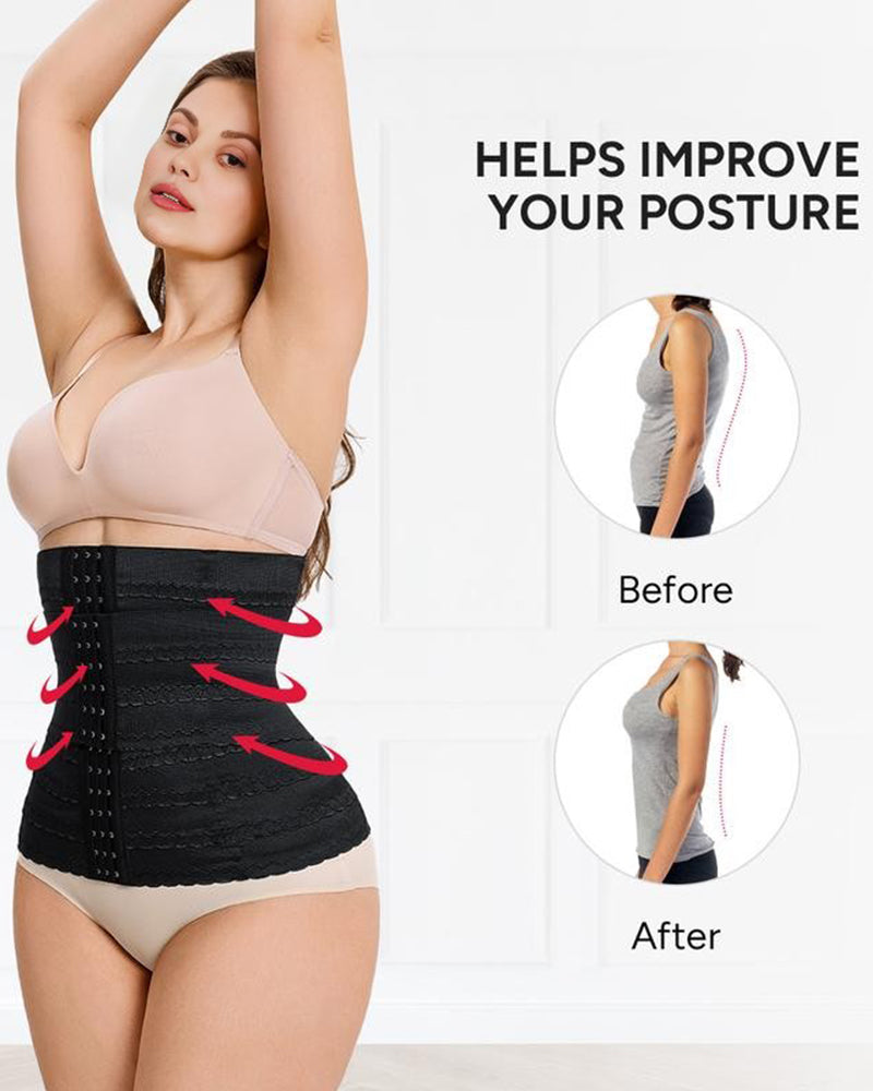Segmented Waist Trainer Corset with Steel Bones