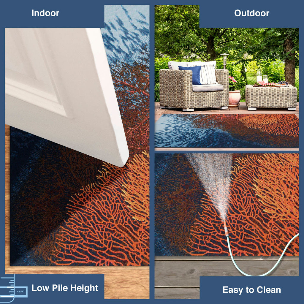 Marina Coral Indoor Outdoor Area Rug