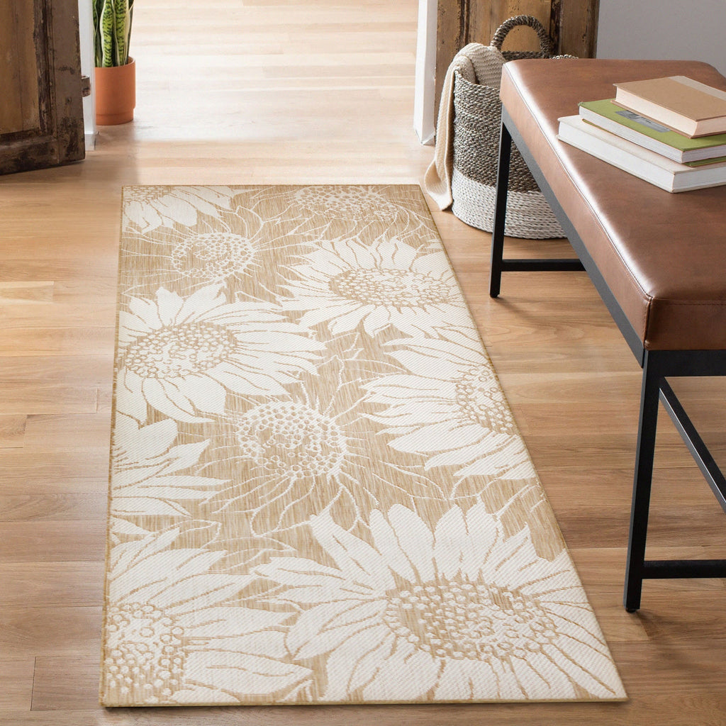 Carmel Sunflower Field Indoor Outdoor Area Rug