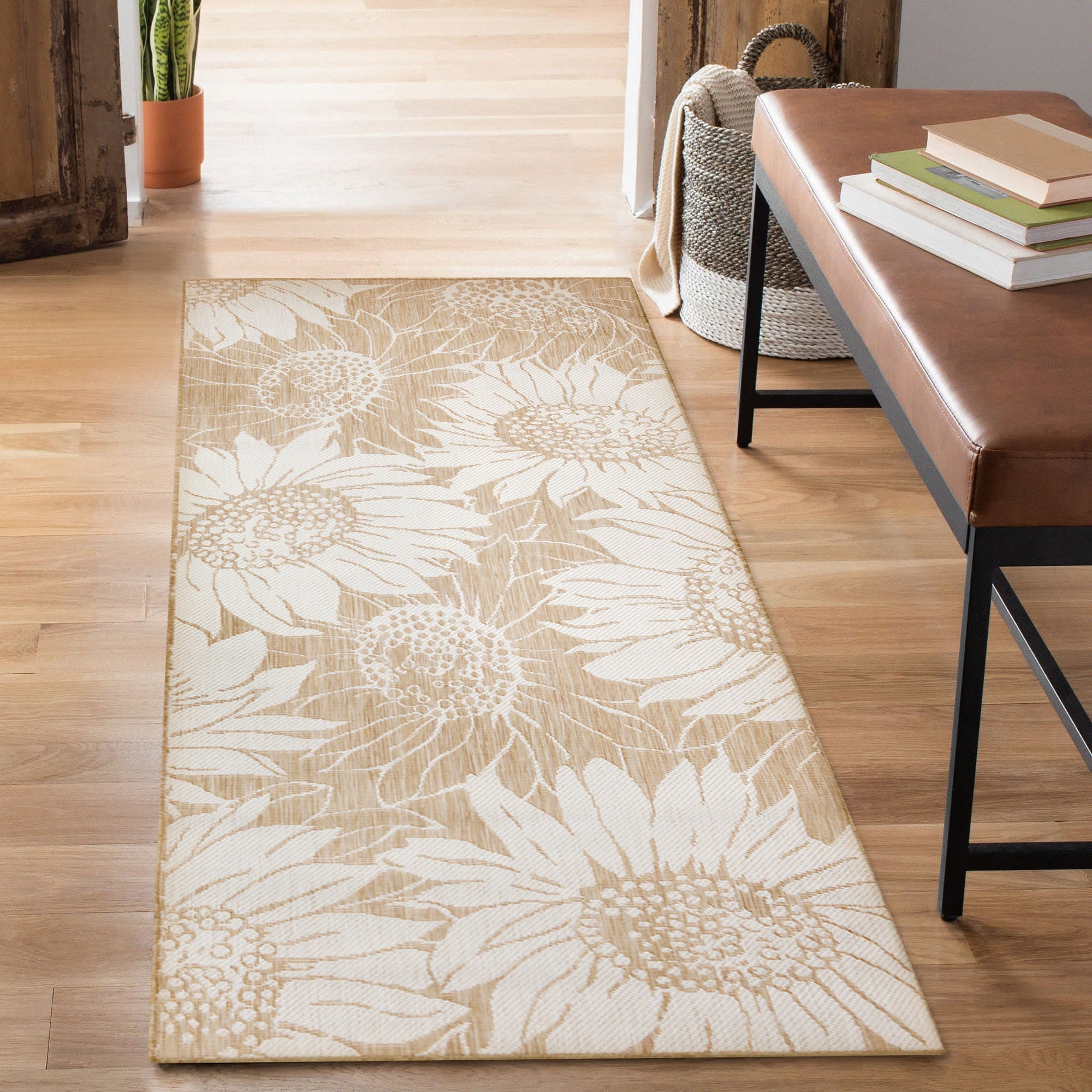 Carmel Sunflower Field Indoor Outdoor Area Rug
