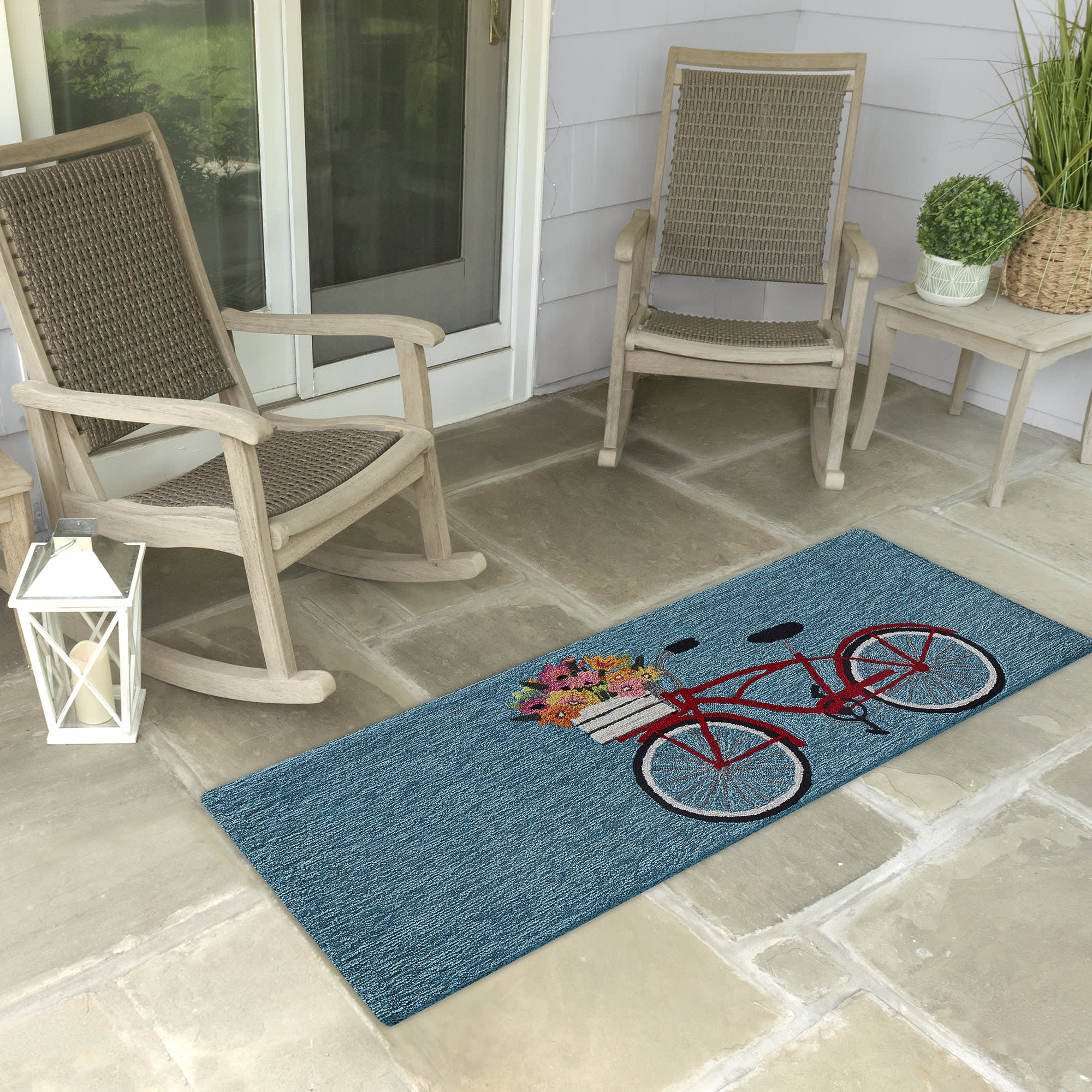 Frontporch Bike Ride Indoor Outdoor Mat