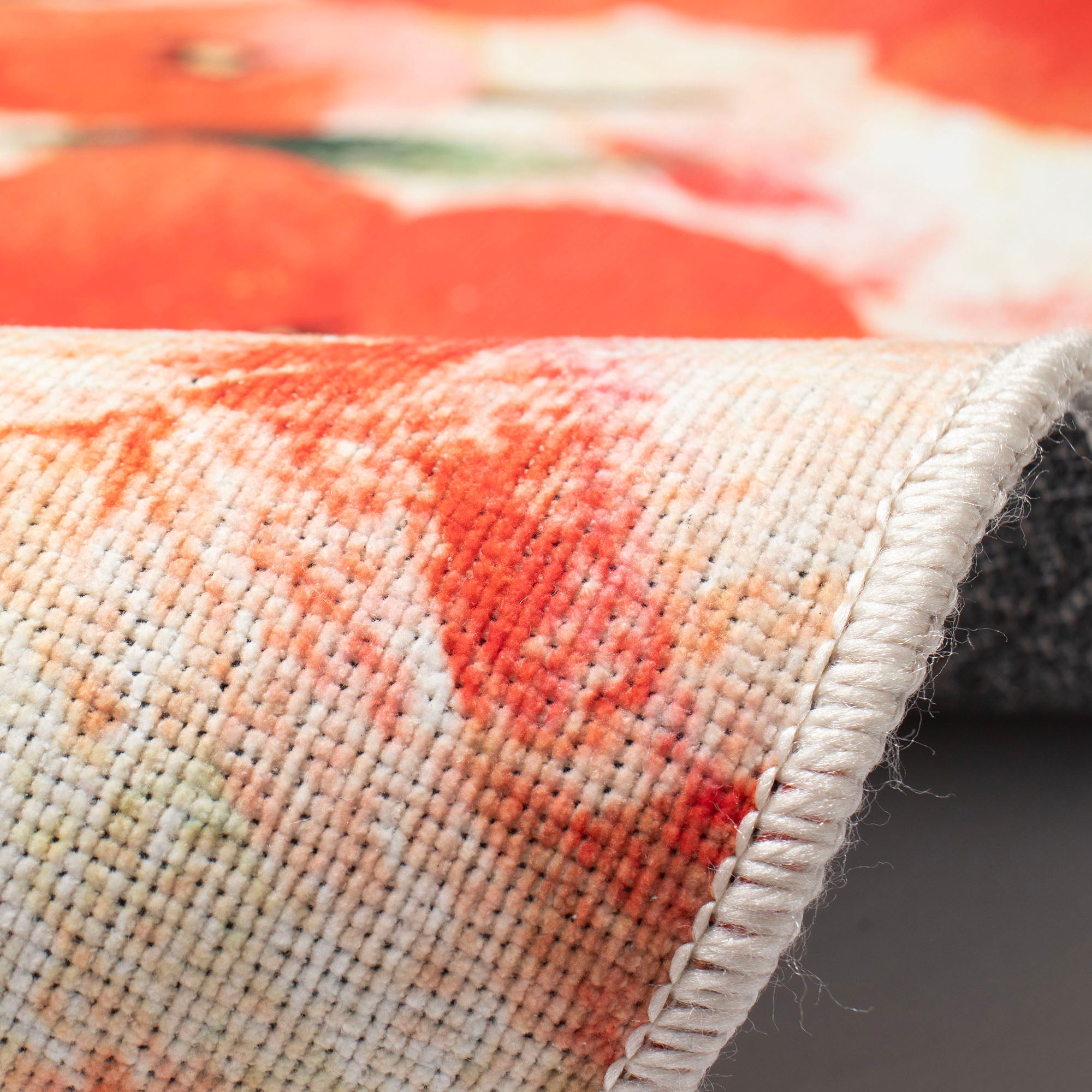 Impressions Poppies Machine Washable Indoor Mat with Non-Skid Backing