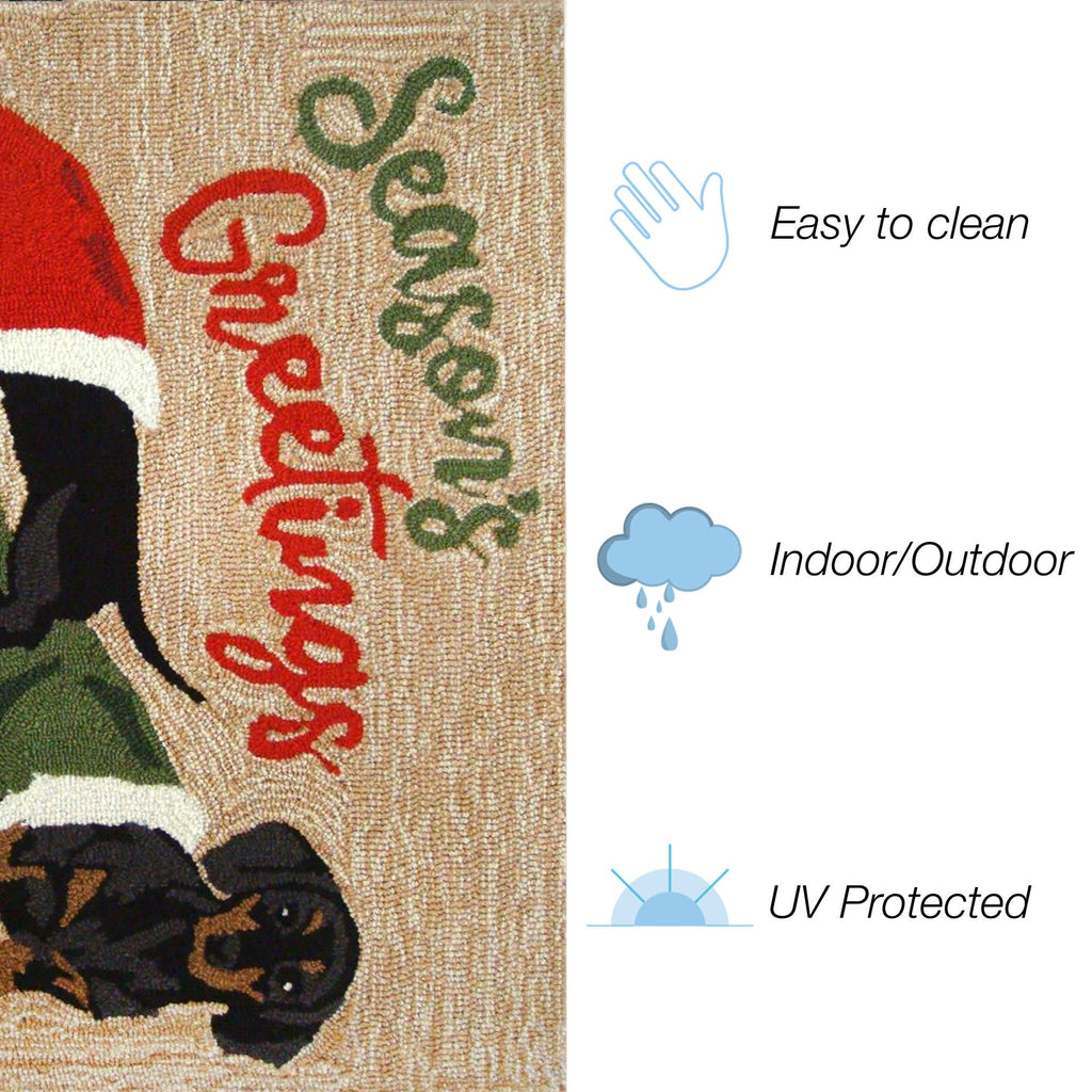Frontporch Dachshund Greetings Indoor Outdoor Mat