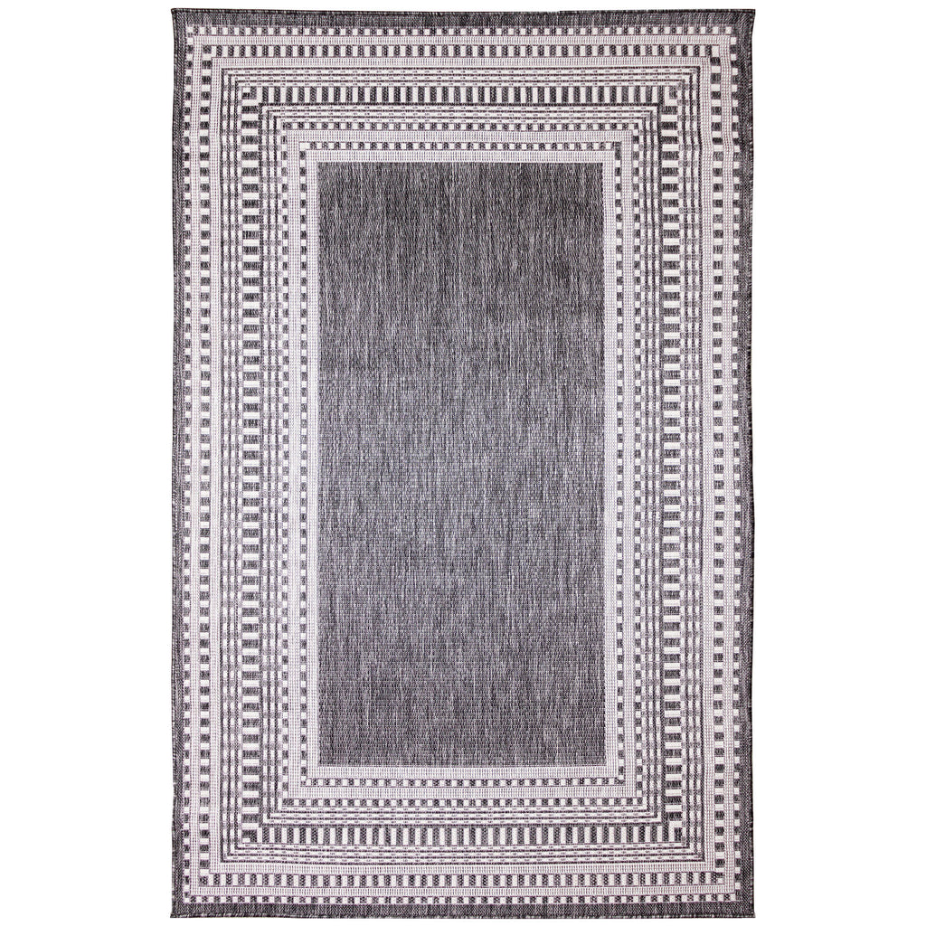 Malibu Etched Border Indoor Outdoor Area Rug