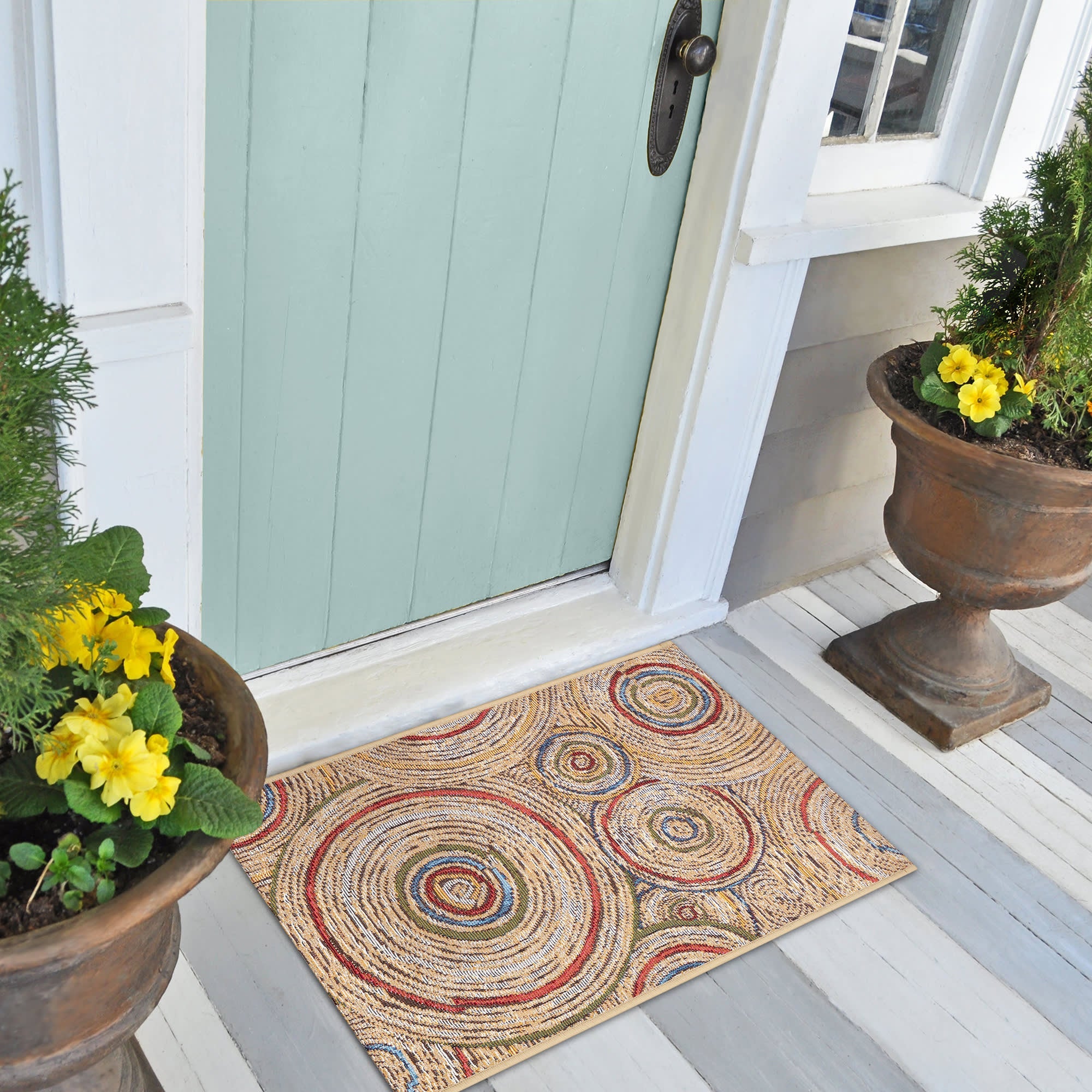 Esencia Basket Circles Indoor Outdoor Mat