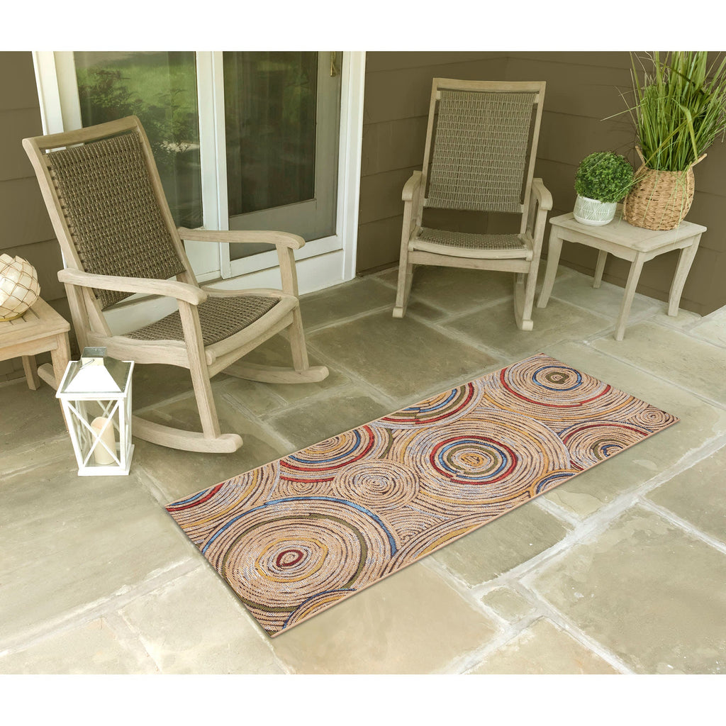 Esencia Basket Circles Indoor Outdoor Mat
