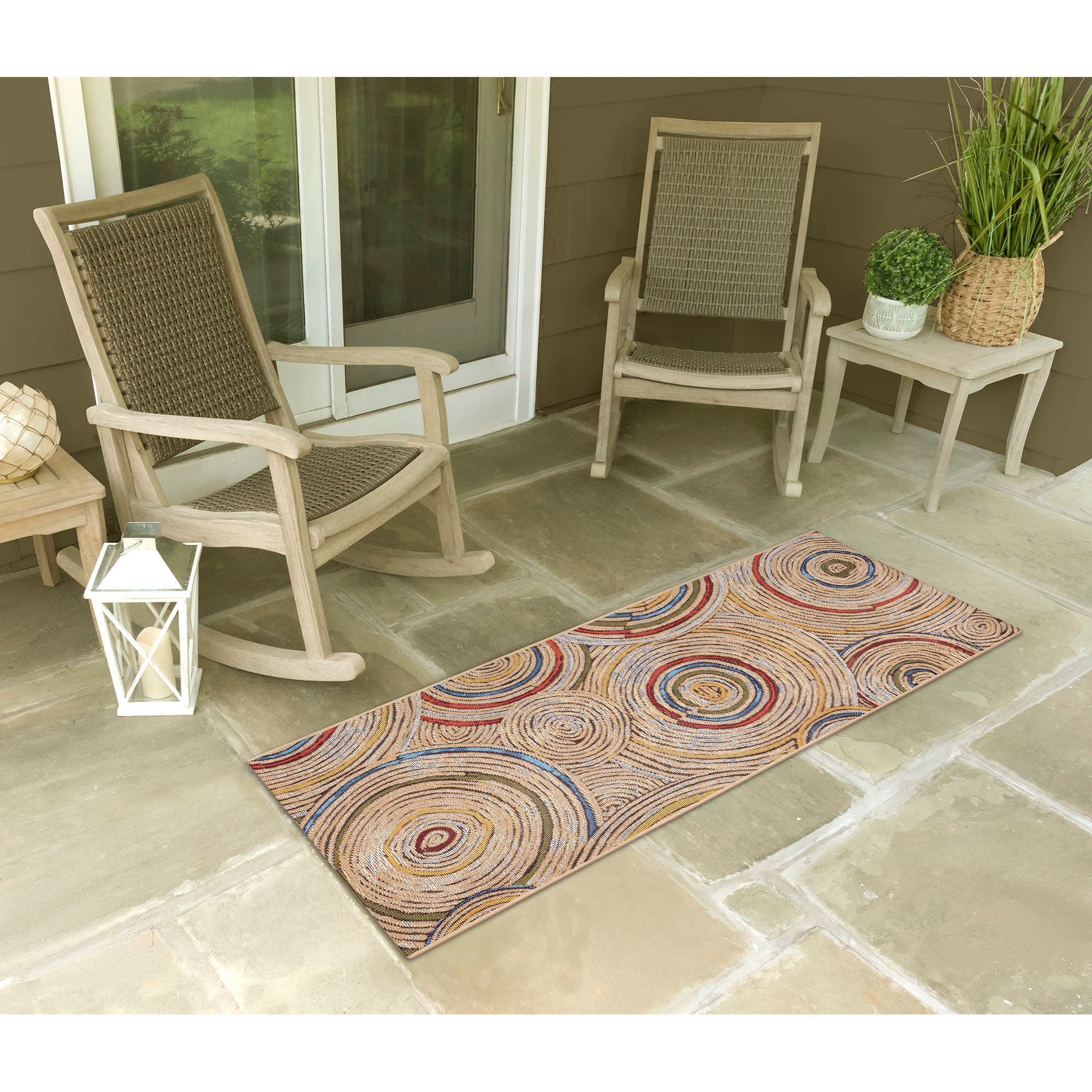 Esencia Basket Circles Indoor Outdoor Mat