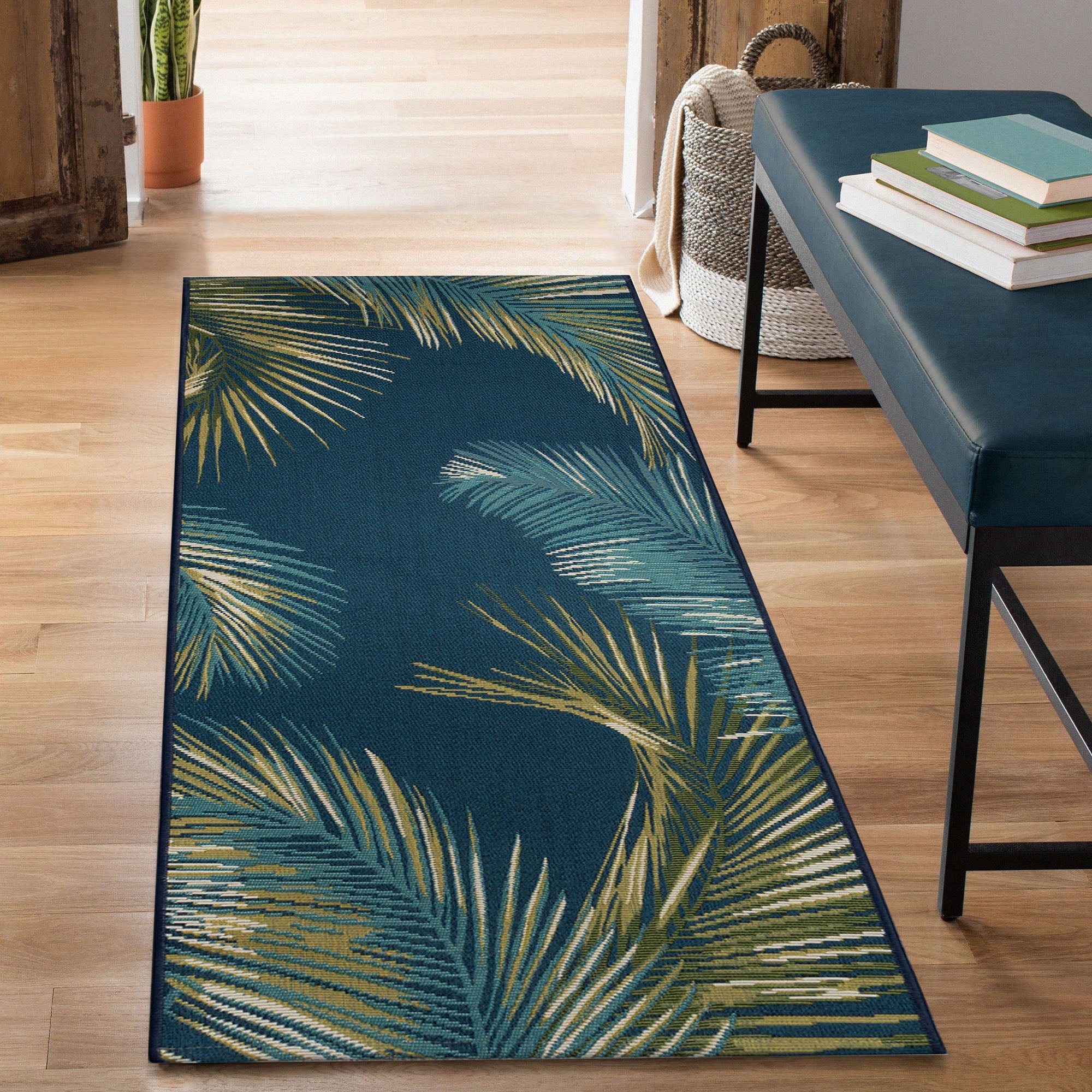 Esencia Palm Border Indoor Outdoor Mat