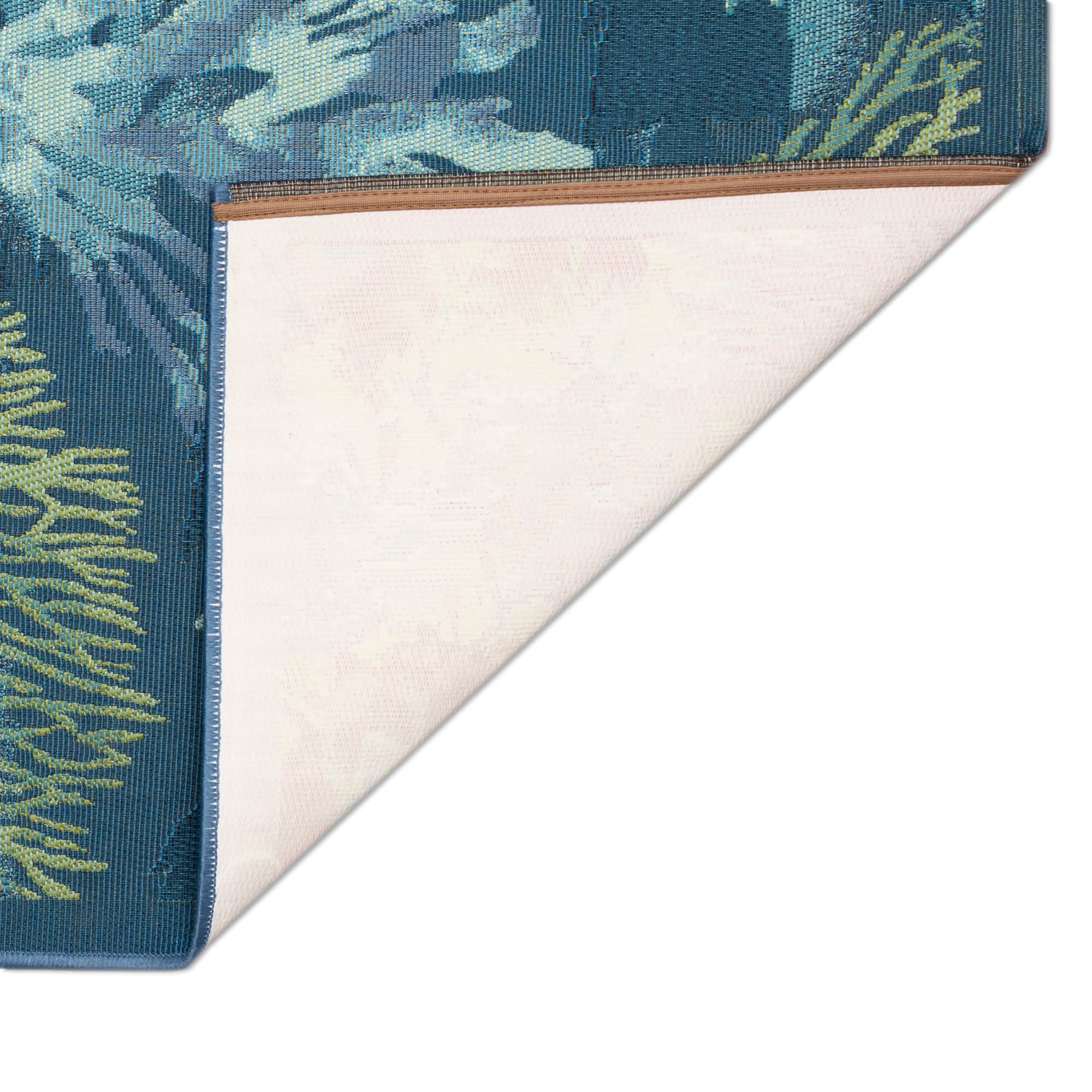 Esencia Coral Garden Indoor Outdoor Mat with Non-Skid Backing