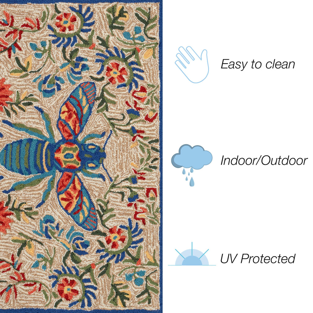 Frontporch Flora Bee Indoor Outdoor Mat
