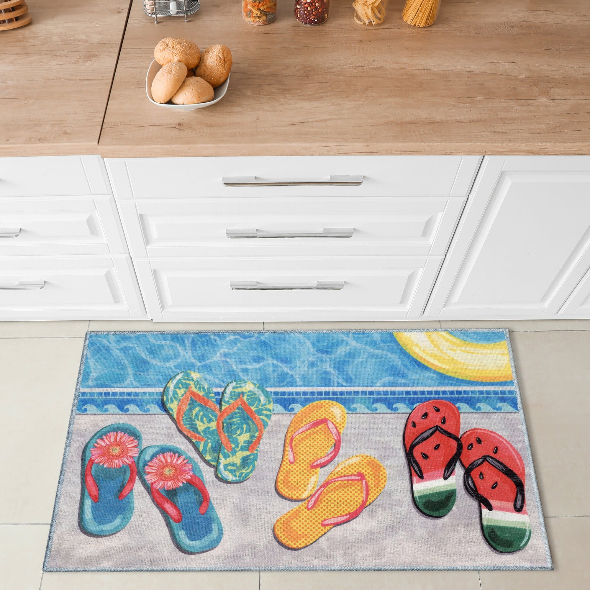 Impressions Poolside Flip Flops Indoor Mat