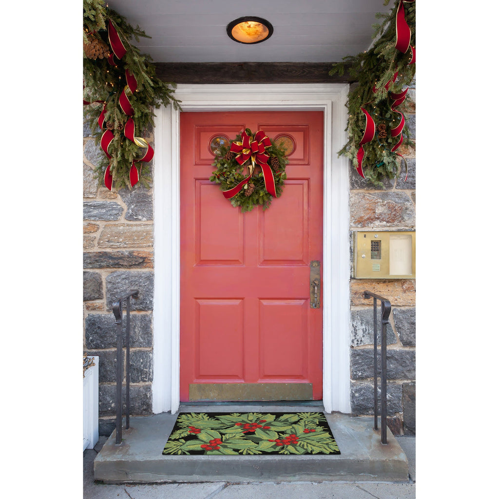 Frontporch Hollyberries Indoor Outdoor Mat
