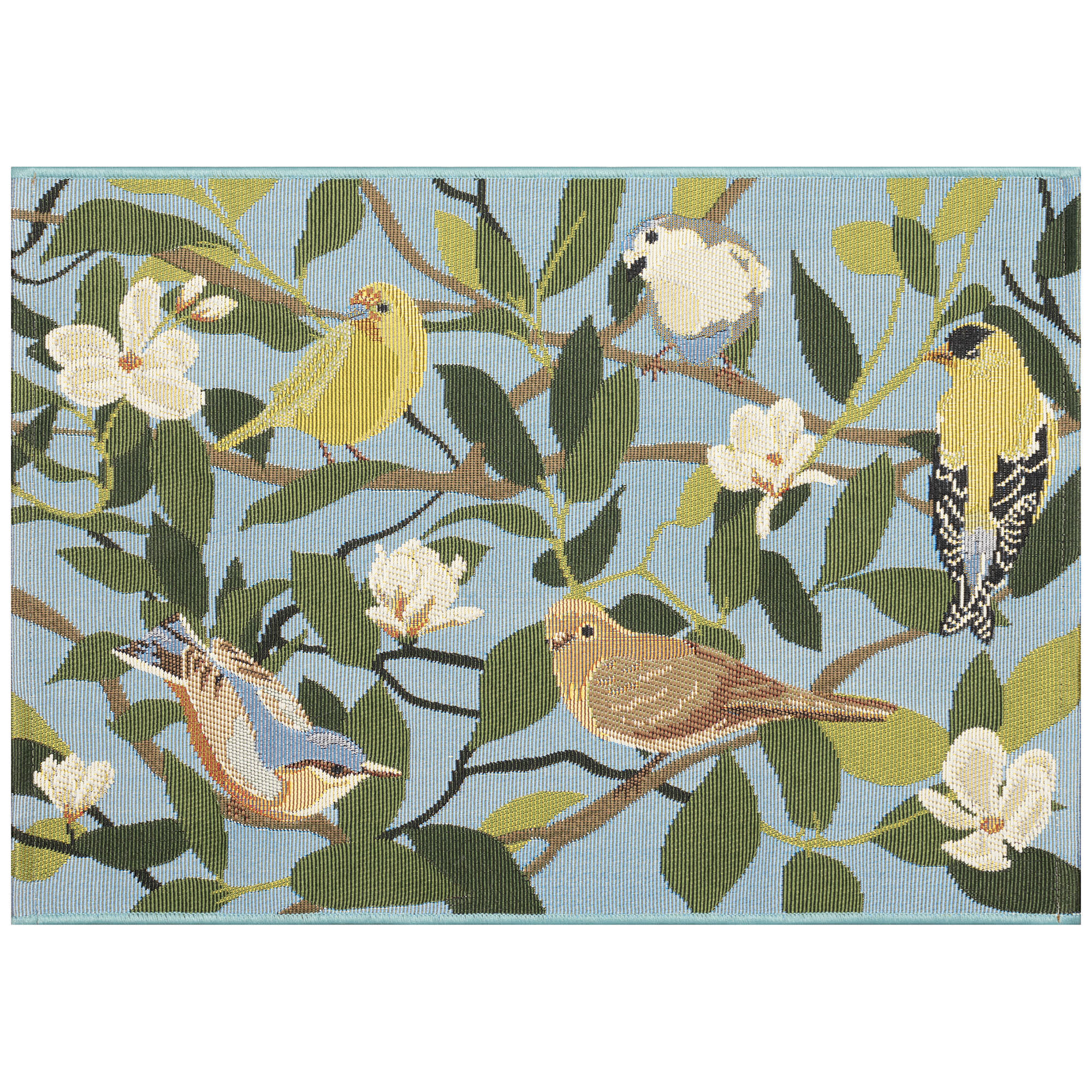 Esencia Floral Finches Indoor Outdoor Mat