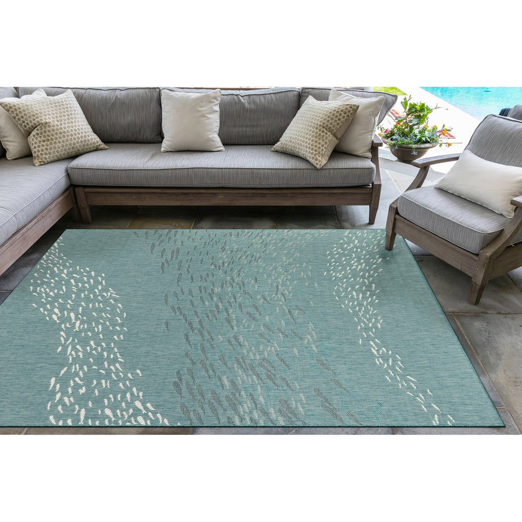Carmel School Of Fish Indoor Outdoor Area Rug