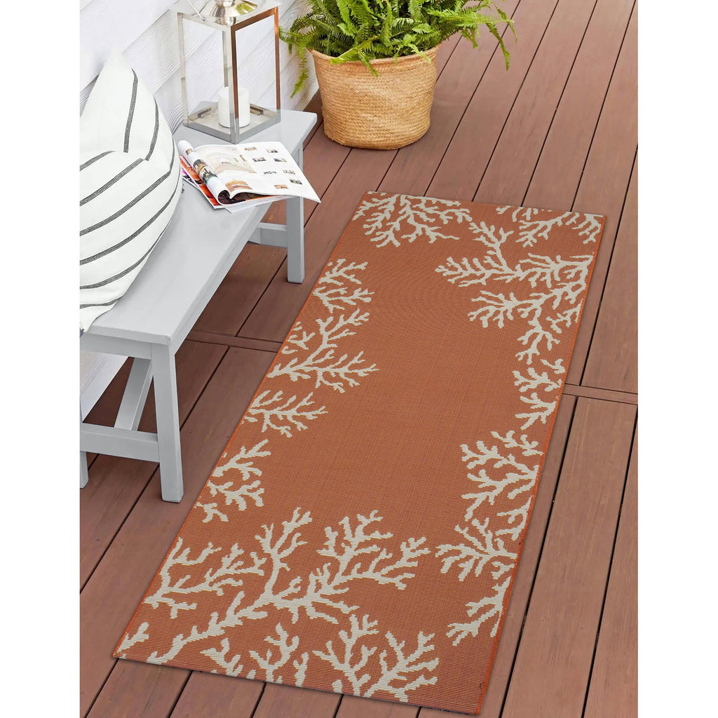 Esencia Coral Edge Indoor Outdoor Mat