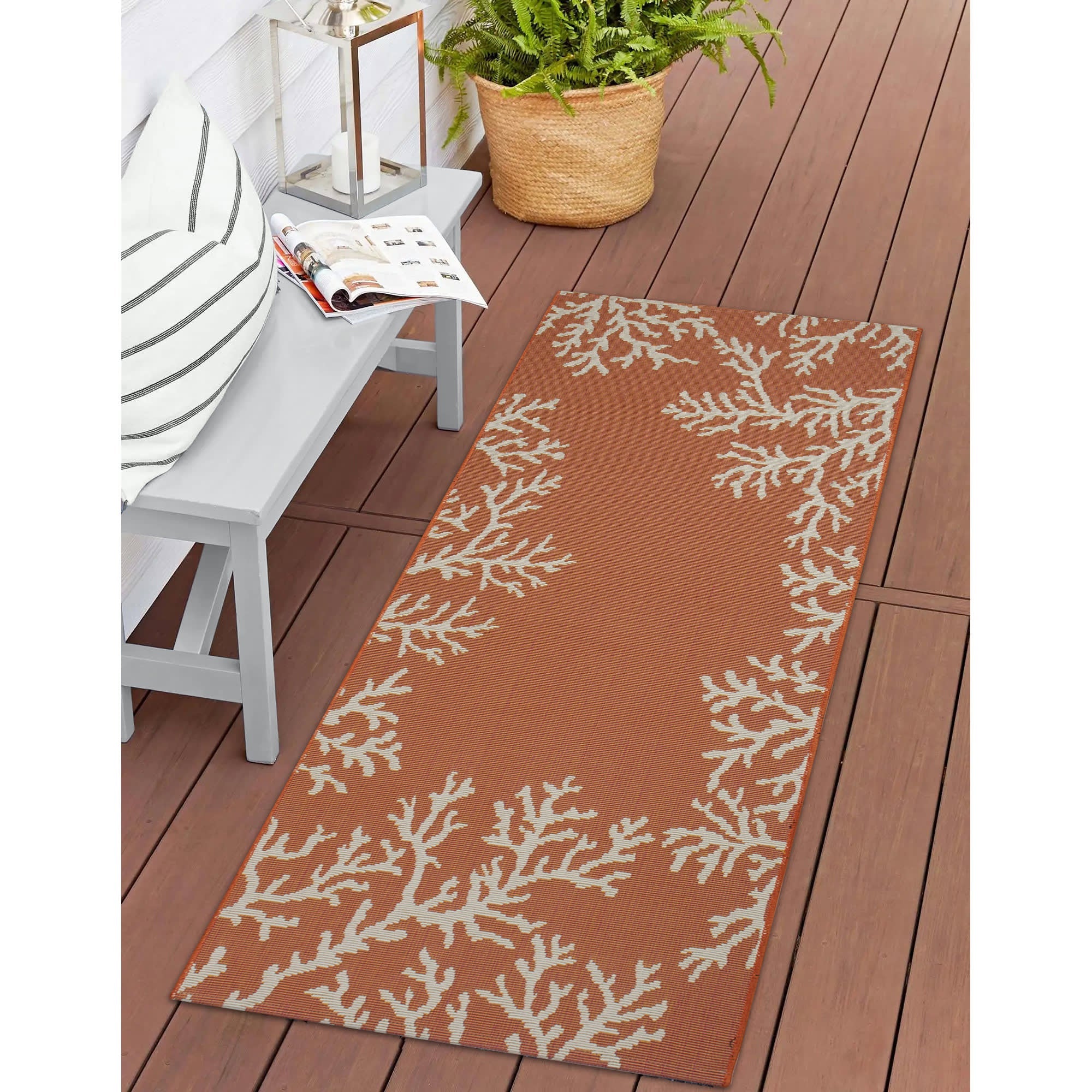 Esencia Coral Edge Indoor Outdoor Mat
