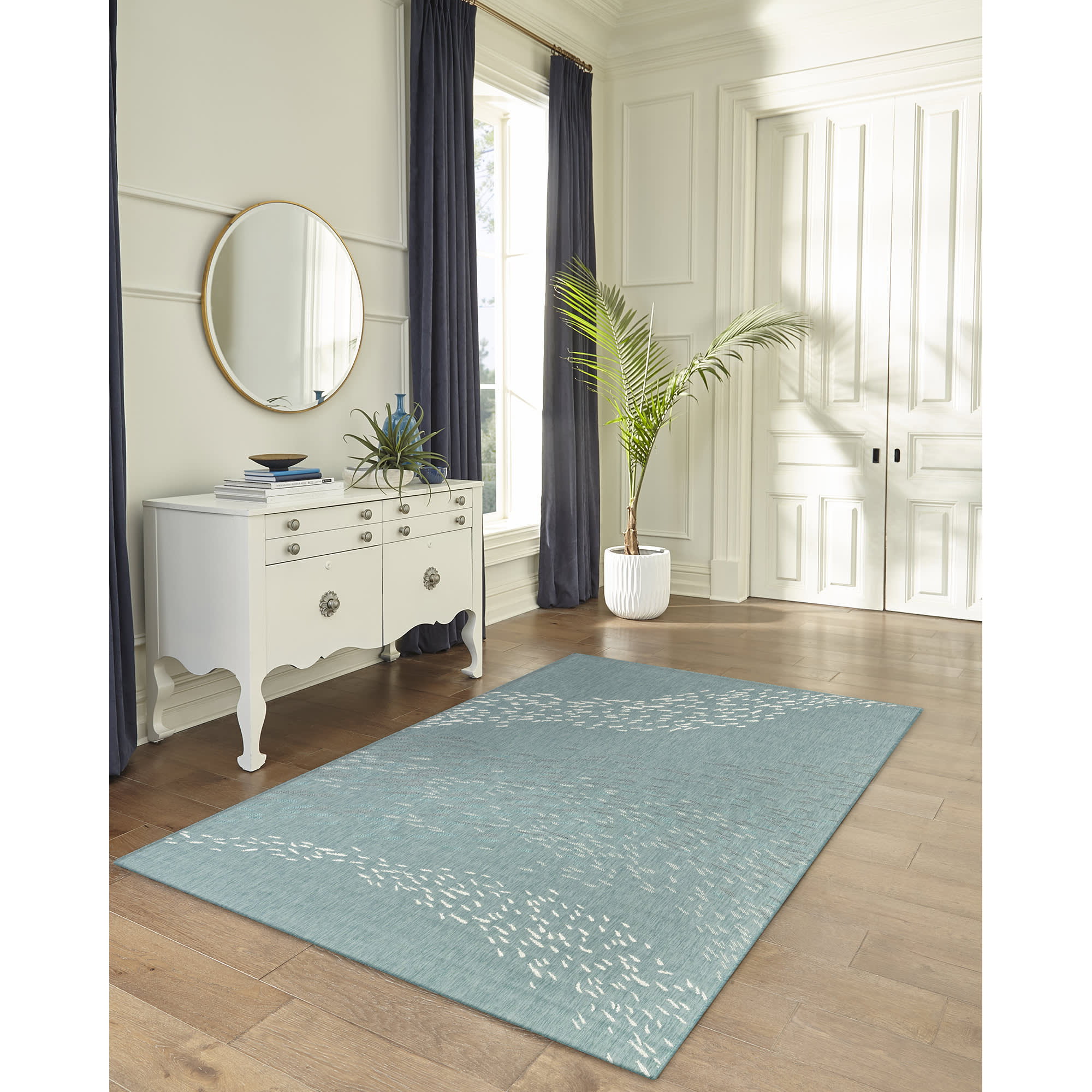 Carmel School Of Fish Indoor Outdoor Area Rug