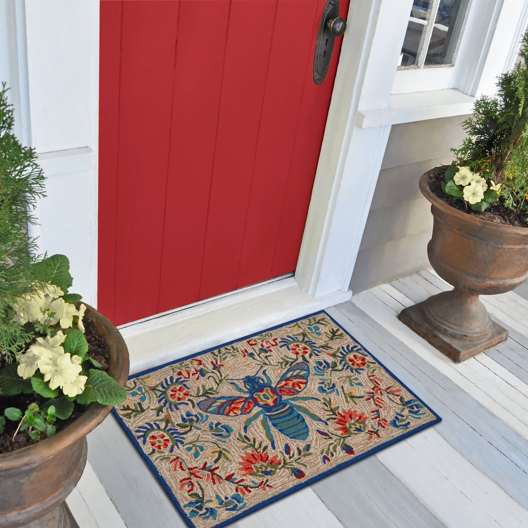 Frontporch Flora Bee Indoor Outdoor Mat