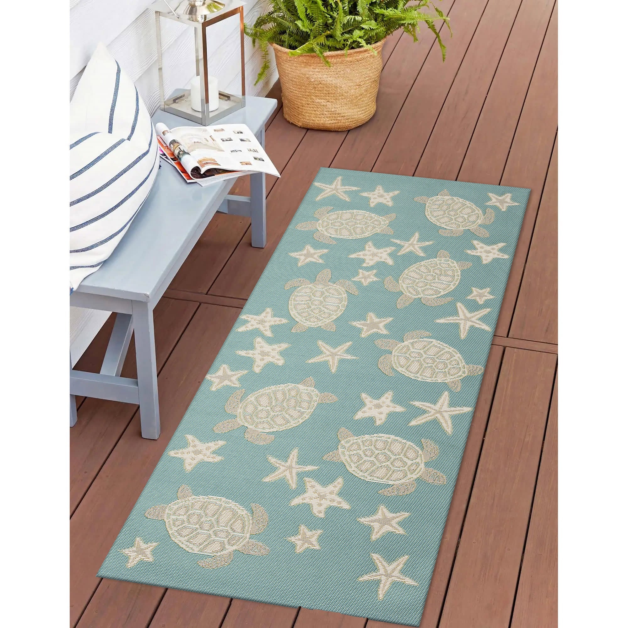 Esencia Turtle And Stars Indoor Outdoor Mat