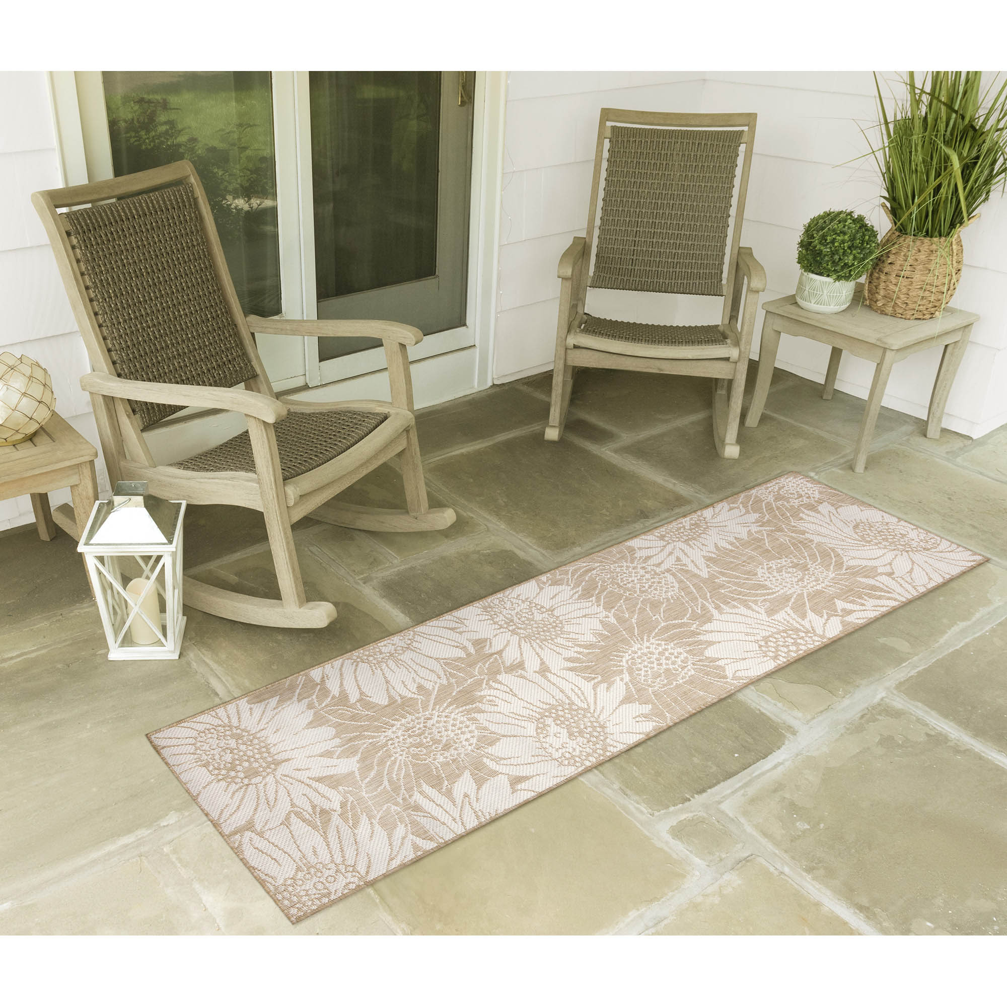 Carmel Sunflower Field Indoor Outdoor Area Rug