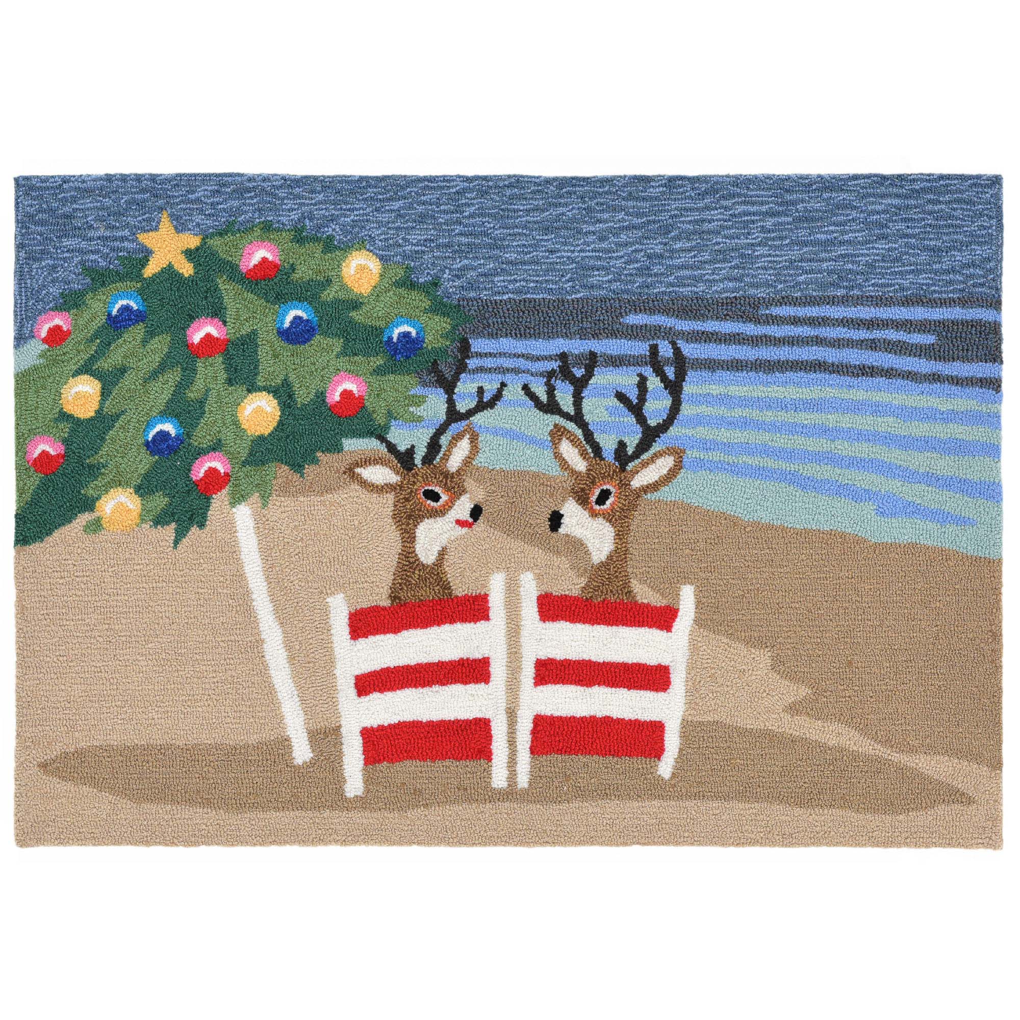 Frontporch Coastal Christmas Indoor Outdoor Mat