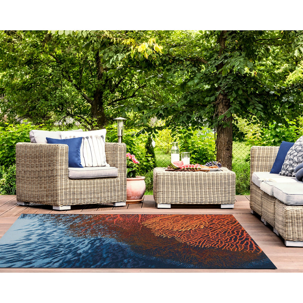 Marina Coral Indoor Outdoor Area Rug