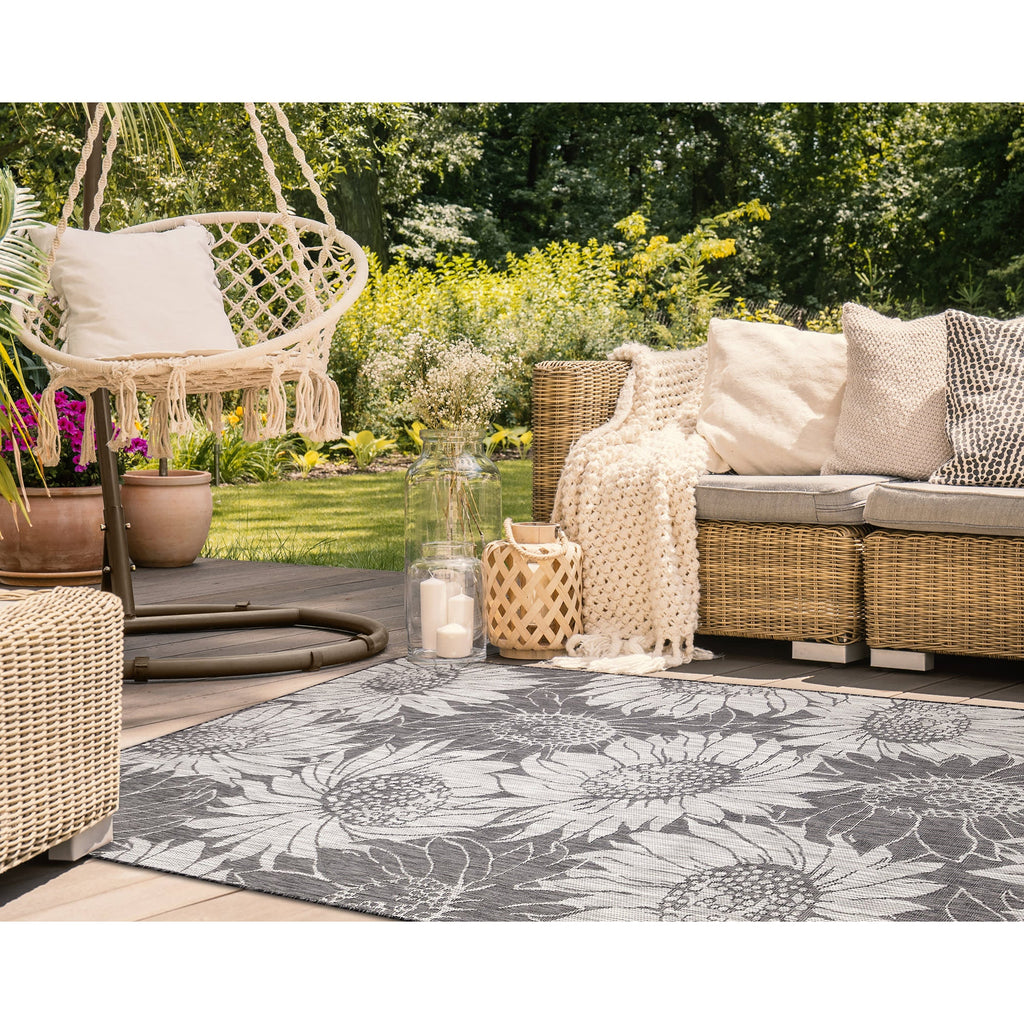 Carmel Sunflower Field Indoor Outdoor Area Rug