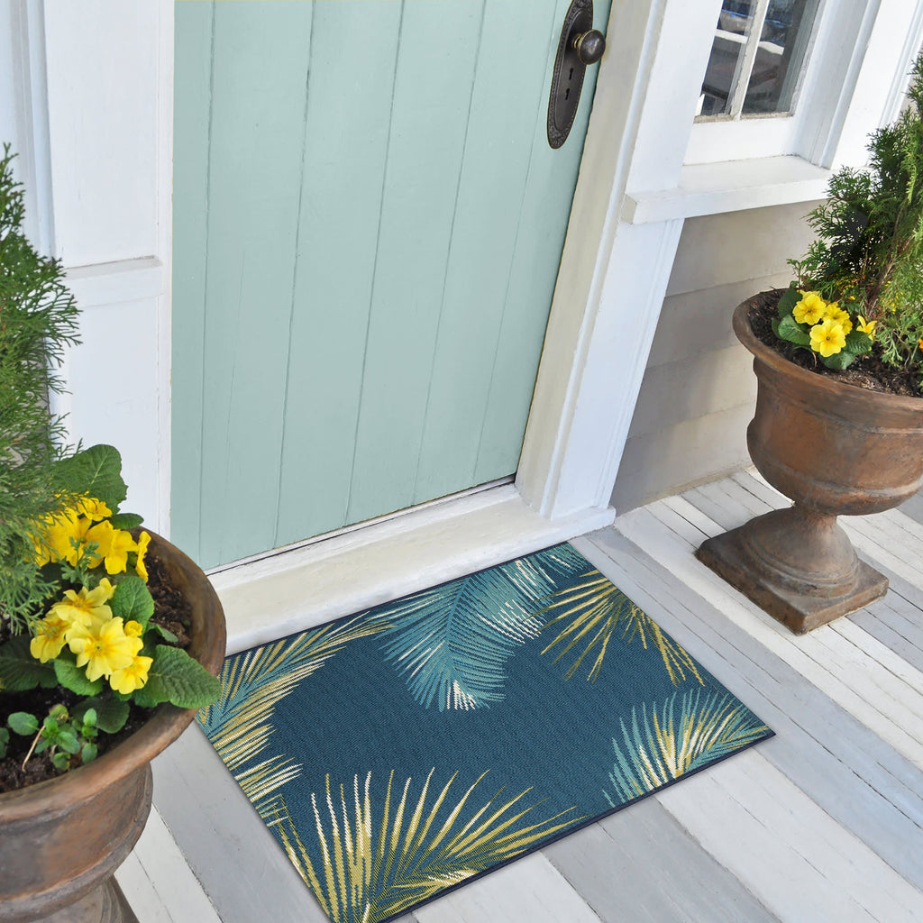 Esencia Palm Border Indoor Outdoor Mat