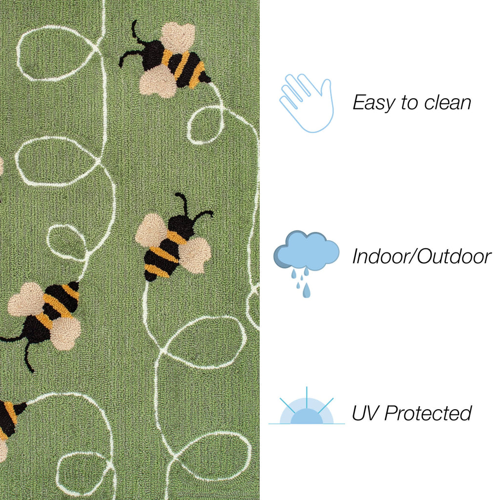 Frontporch Buzzy Bees Indoor Outdoor Mat